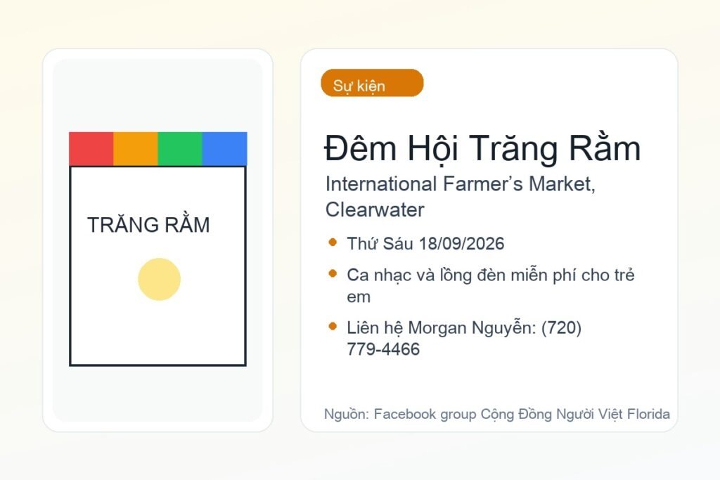 Đêm Hội Trăng Rằm tại International Farmer’s Market