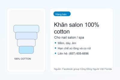Khăn salon 100% cotton cho nail/spa