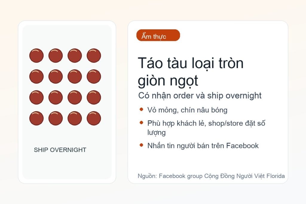 Táo tàu loại tròn giòn ngọt